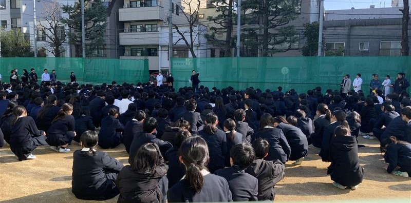 避難訓練　集合